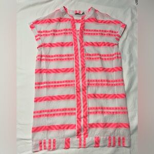 Vineyard Vines Vibrant Stripe Cover Up Dress beachbody swim summer sheer cotton